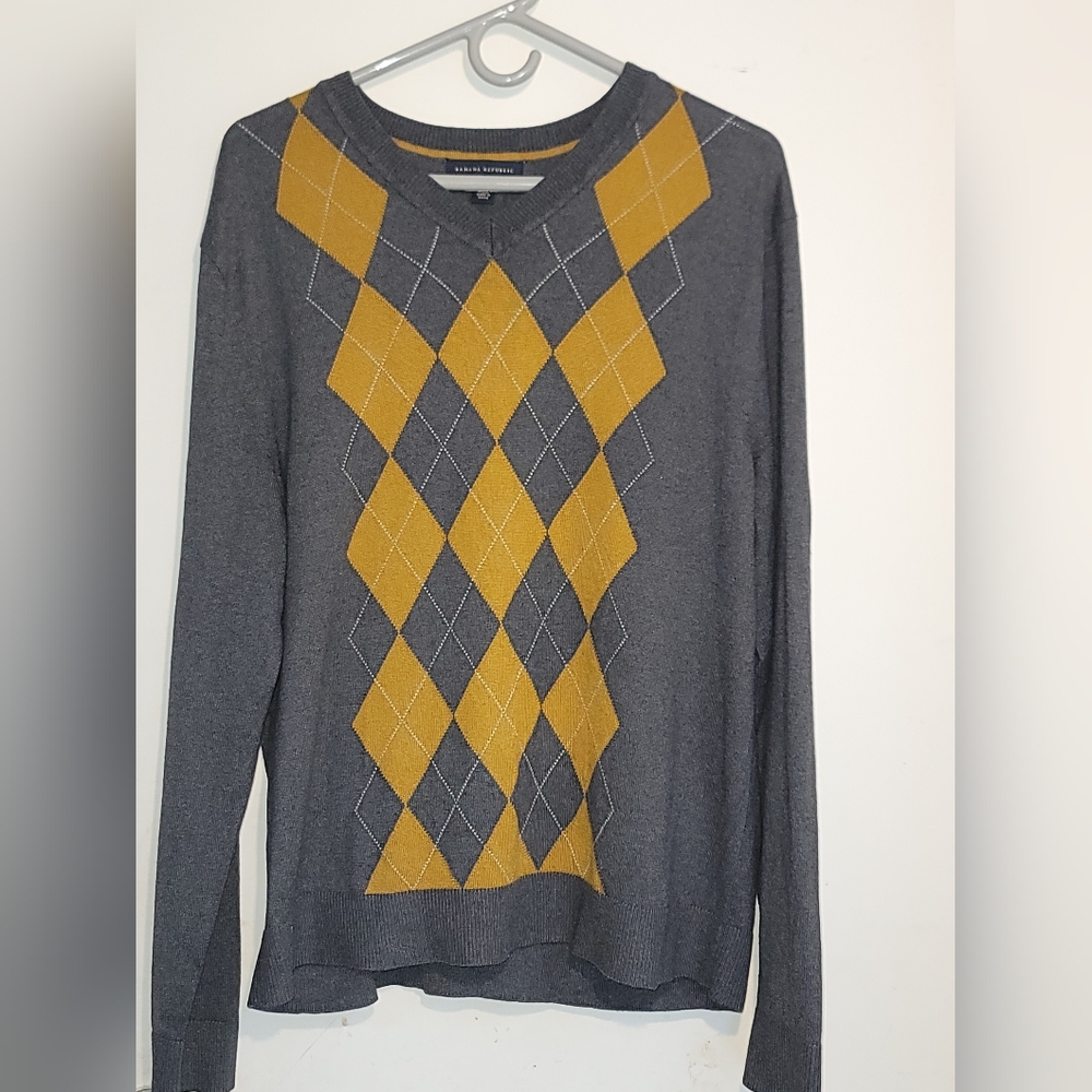 Banana Republic Argyle Long Sleeve Sweater